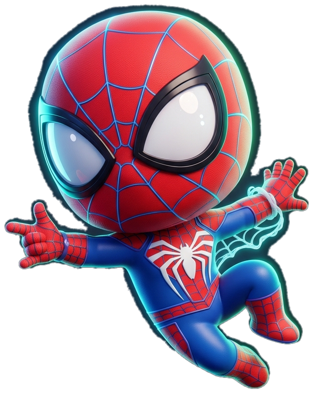 Spider-Man Chibi 3D Mascot